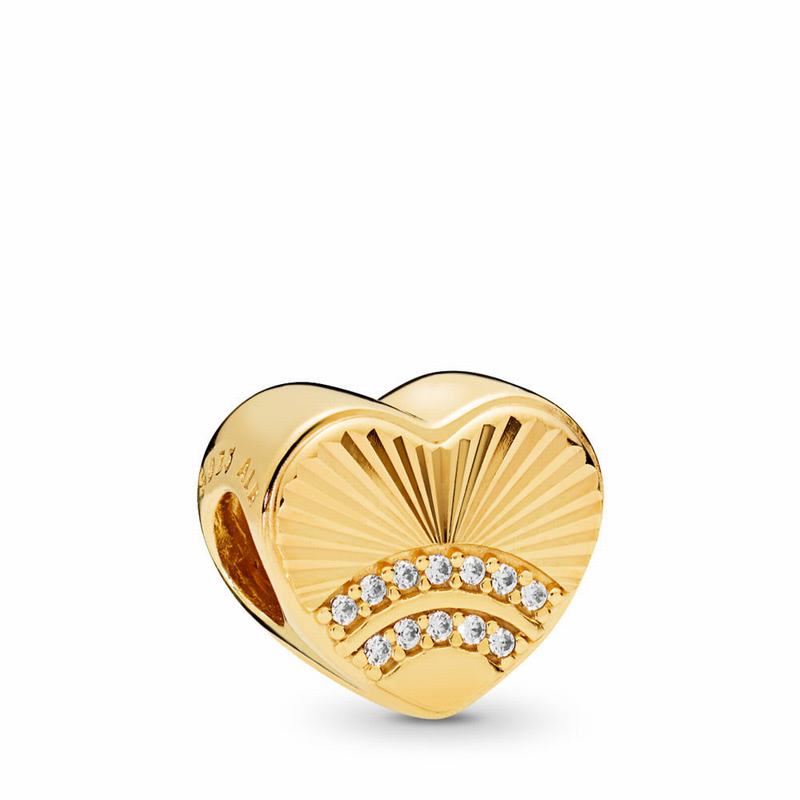 Pandora Australia Shine™ Fan of Love Charm - 18ct Gold Plated | AWIHGO859